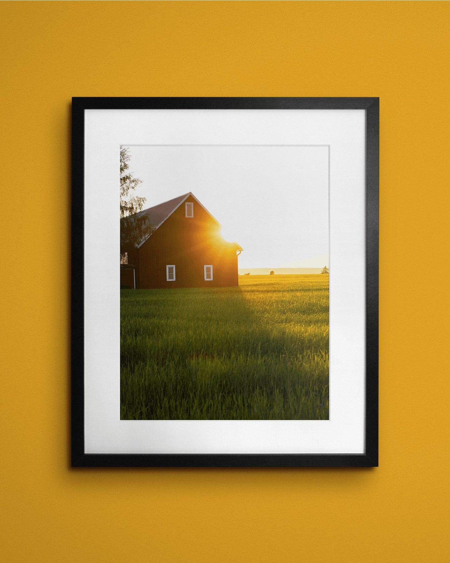 Fine-art print called Falu Sunset from Kaj on the wall